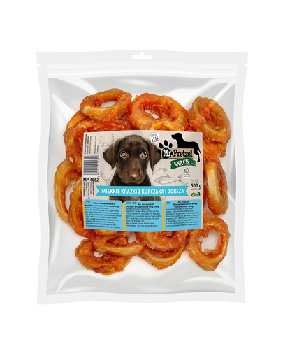 Recompense moi câini pui și cod MR. PRETZEL 500 g