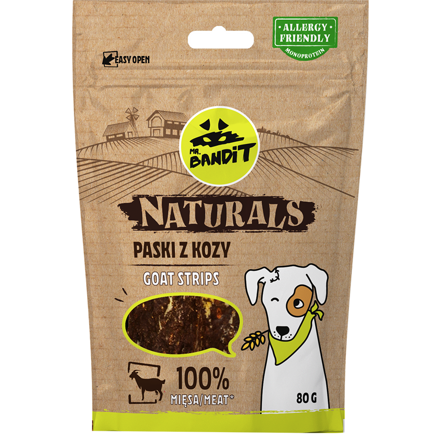 Recompense pentru caini Mr. Bandit Natural, capra 80g