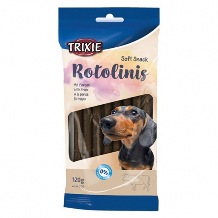 Recompense pentru caini Rotolinis cu maruntaie 12 buc 120 gr