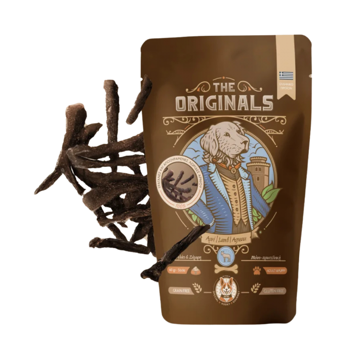 Recompense pentru caini The Originals, Fasii uscate de miel, 60g