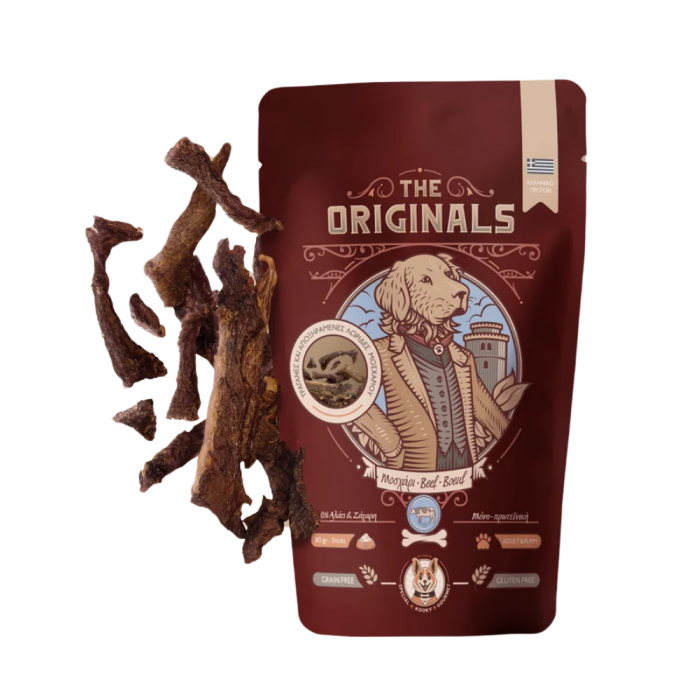 Recompense pentru caini The Originals, Fasii uscate de vita, 80g