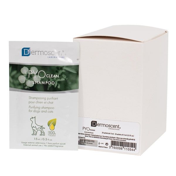 Refill Dermoscent Pyoclean Shampoo for Dogs and Cats, 15 ml x 20