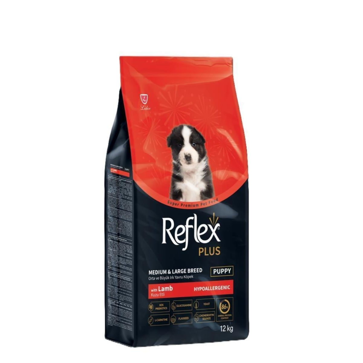 REFLEX Plus Junior Medium & Large Breed, M-XL, Miel, hrană uscată câini junior, 12kg - poza 1