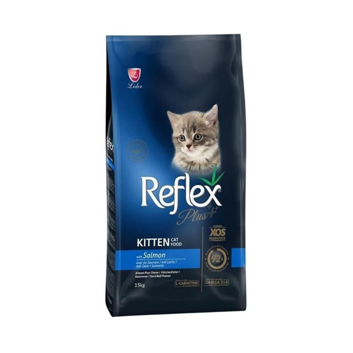 REFLEX Plus Kitten, Somon, hrană uscată pisici junior, 15kg - poza 2
