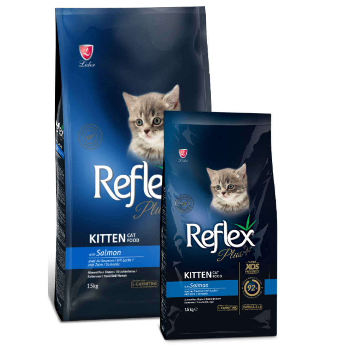 REFLEX Plus Kitten, Somon, hrană uscată pisici junior, 15kg - poza 3