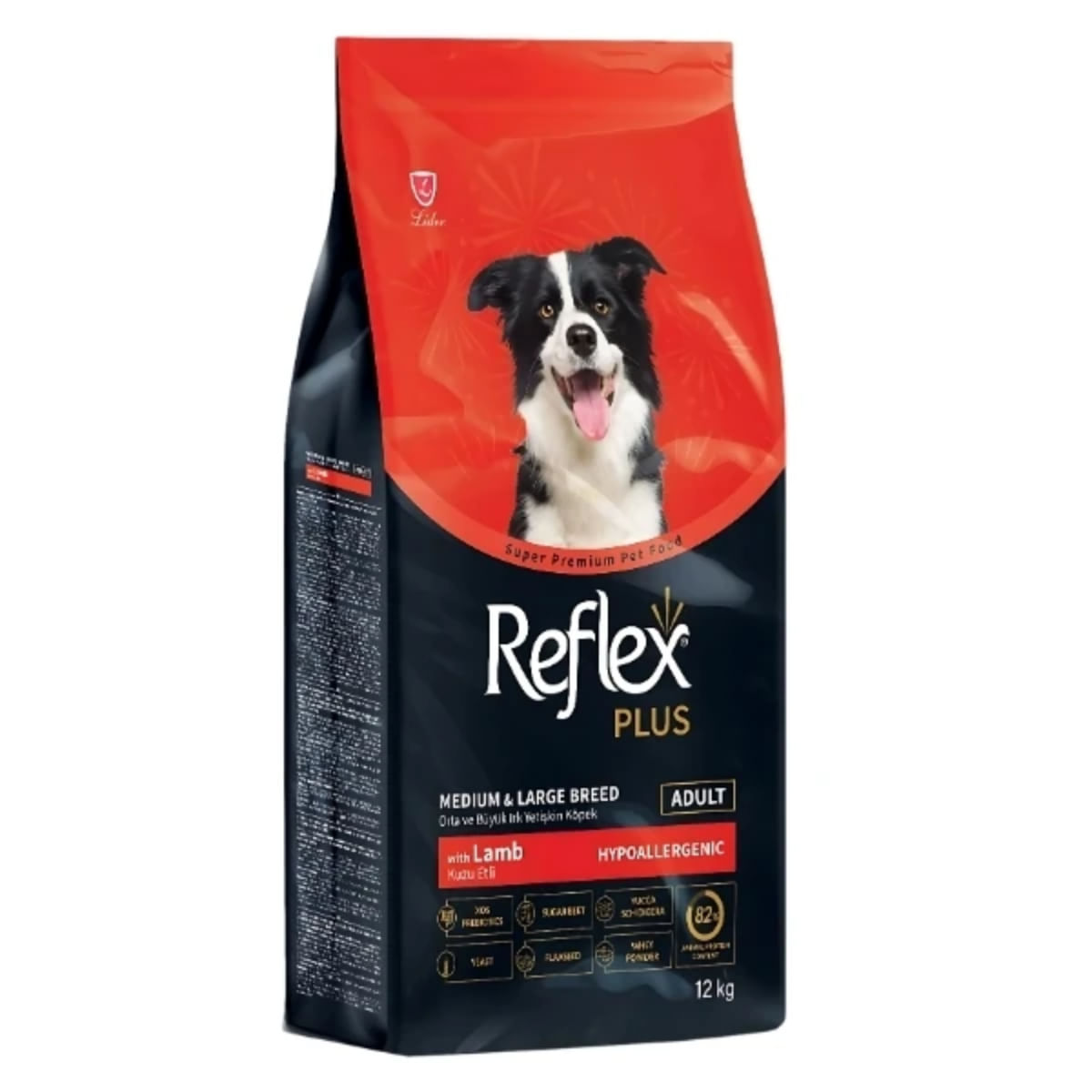 REFLEX Plus Medium & Large Breed, M-XL, Miel, hrană uscată câini, 12kg - poza 1