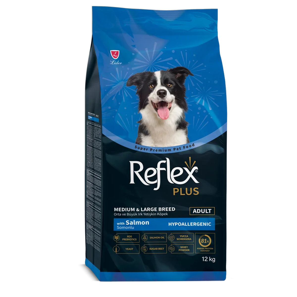REFLEX Plus Medium & Large Breed, M-XL, Somon, hrană uscată câini, 12kg - poza 2