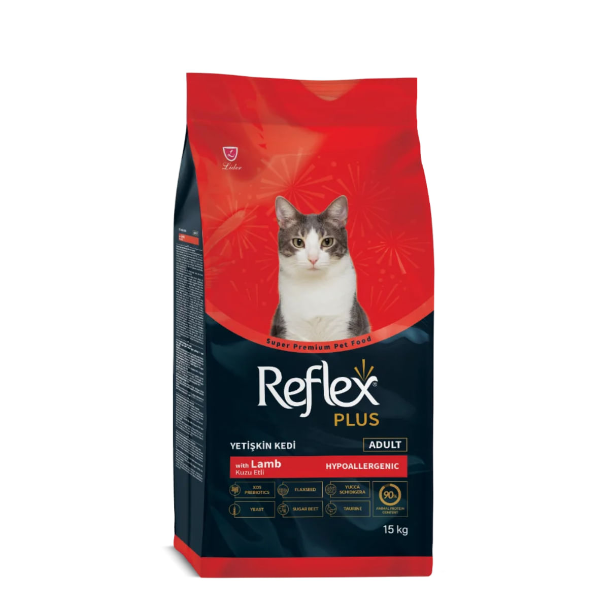 REFLEX Plus, Miel, hrană uscată pisici, 15kg - poza 1