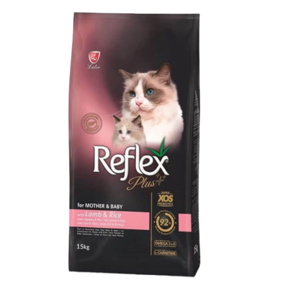 REFLEX Plus Mother & Baby, Miel, hrană uscată pisici junior, 15kg - poza 1