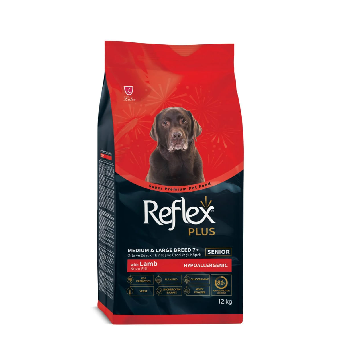 REFLEX Plus Senior Medium & Large Breed 7+, Miel, hrană uscată câini senior, 12kg - poza 2