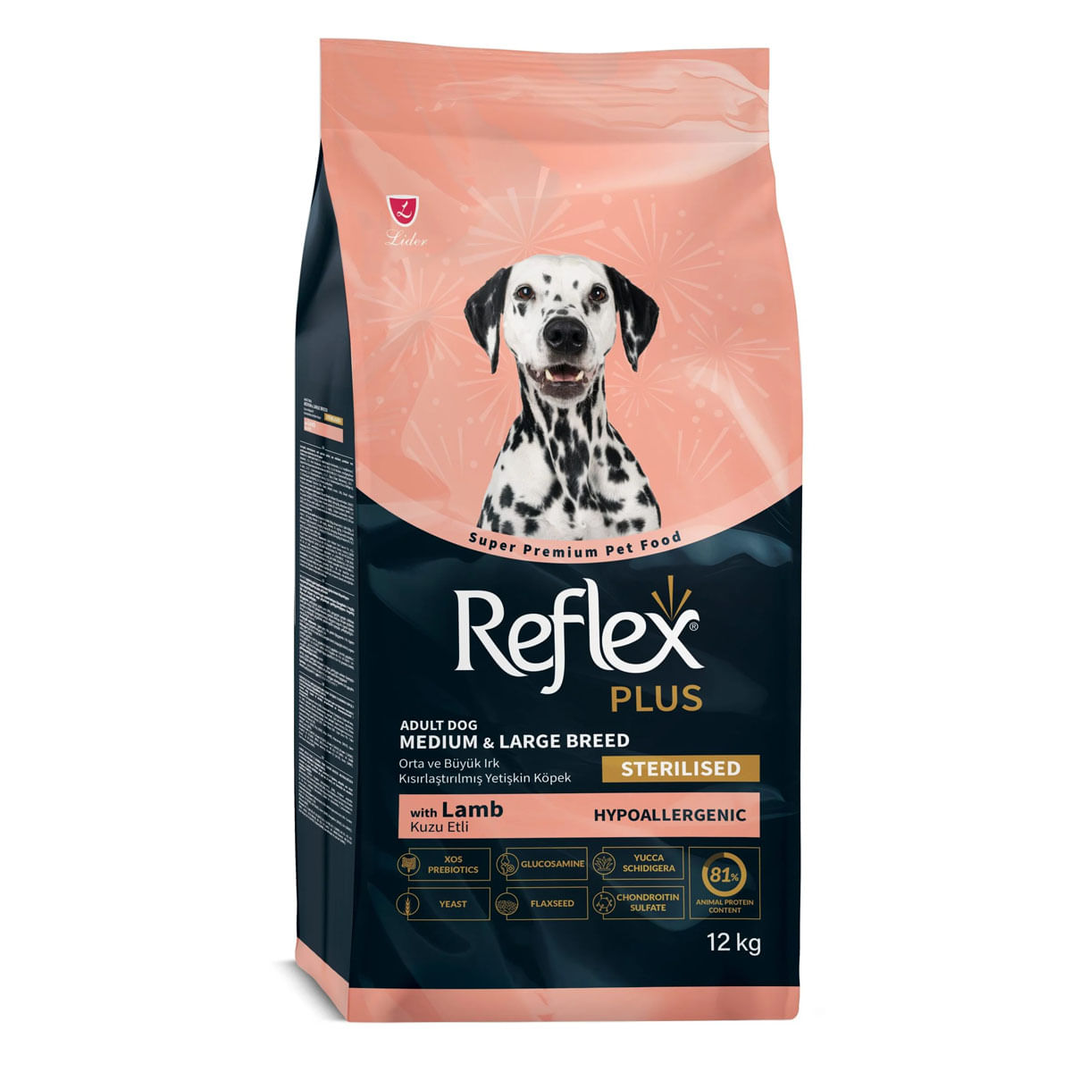REFLEX Plus Sterilised Medium & Large Breed, M-XL, Miel, hrană uscată câini sterilizați, 12kg - poza 2