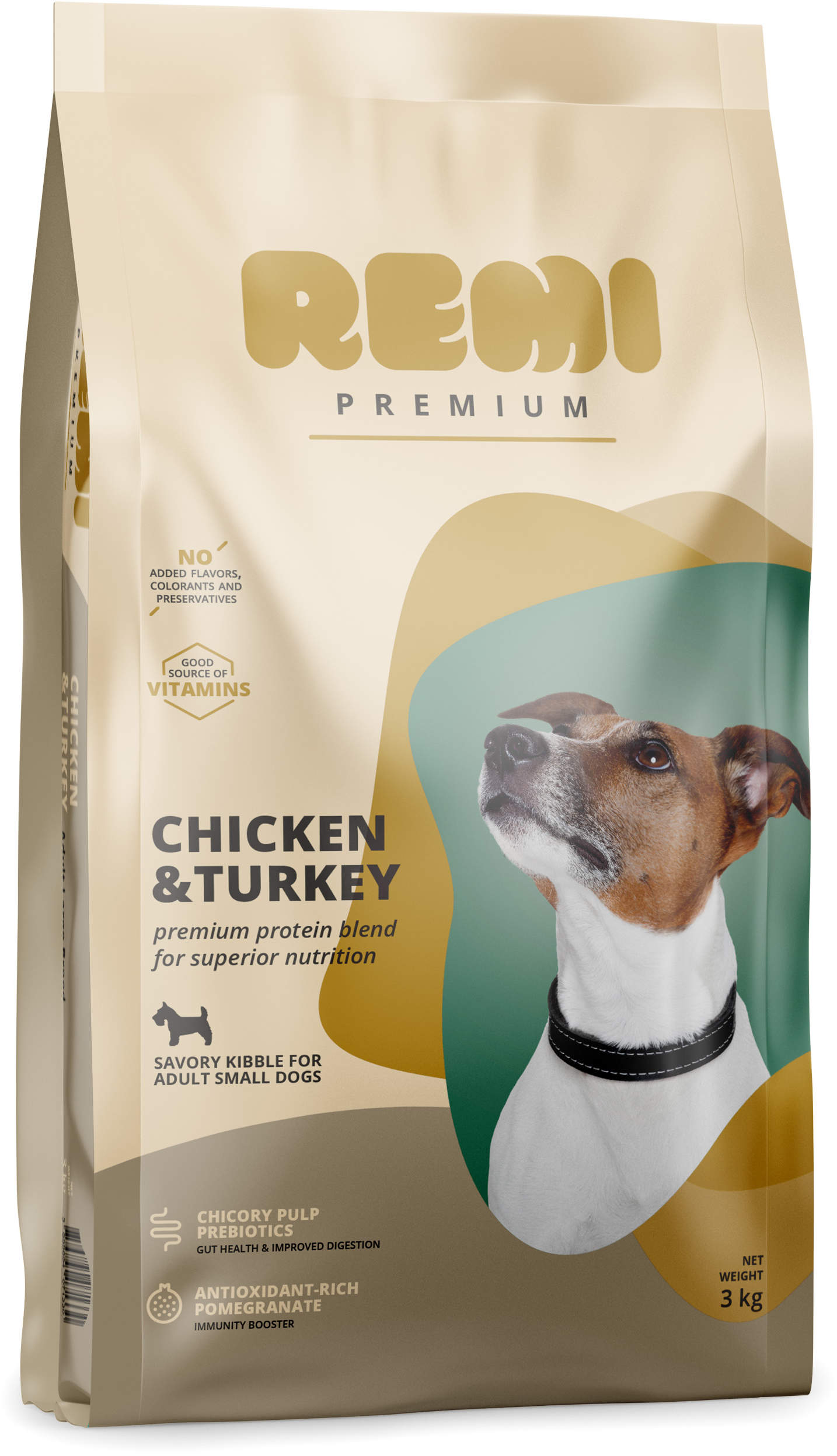 REMI Premium Adult Small, cu Pui şi Curcan 3kg