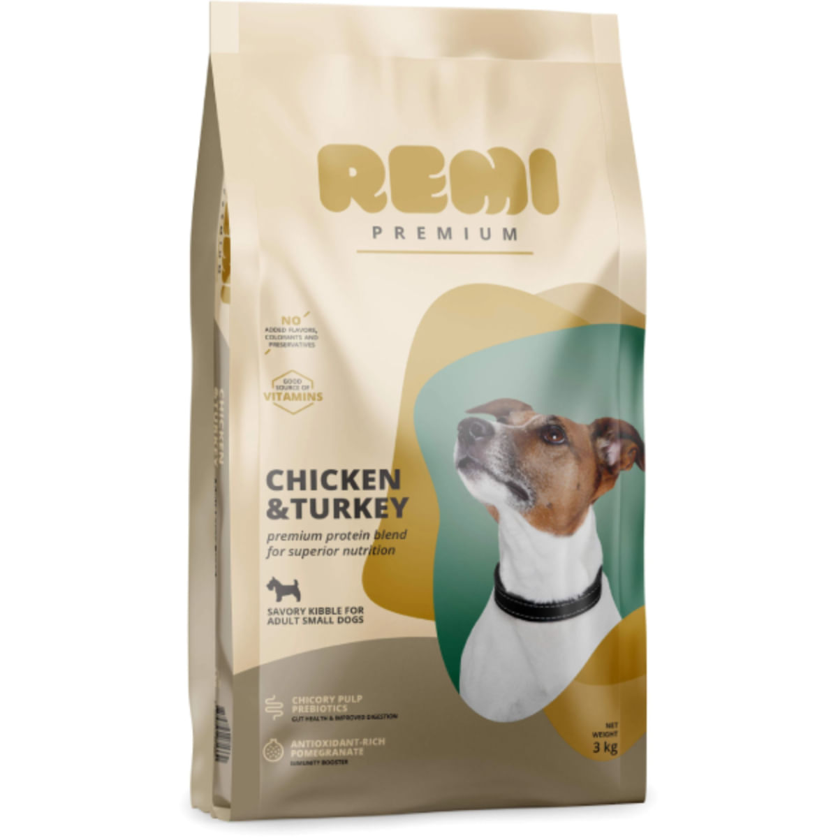 REMI PREMIUM Dog Small, XS-S, Pui și Curcan, hrană uscată câini, 3kg - poza 1