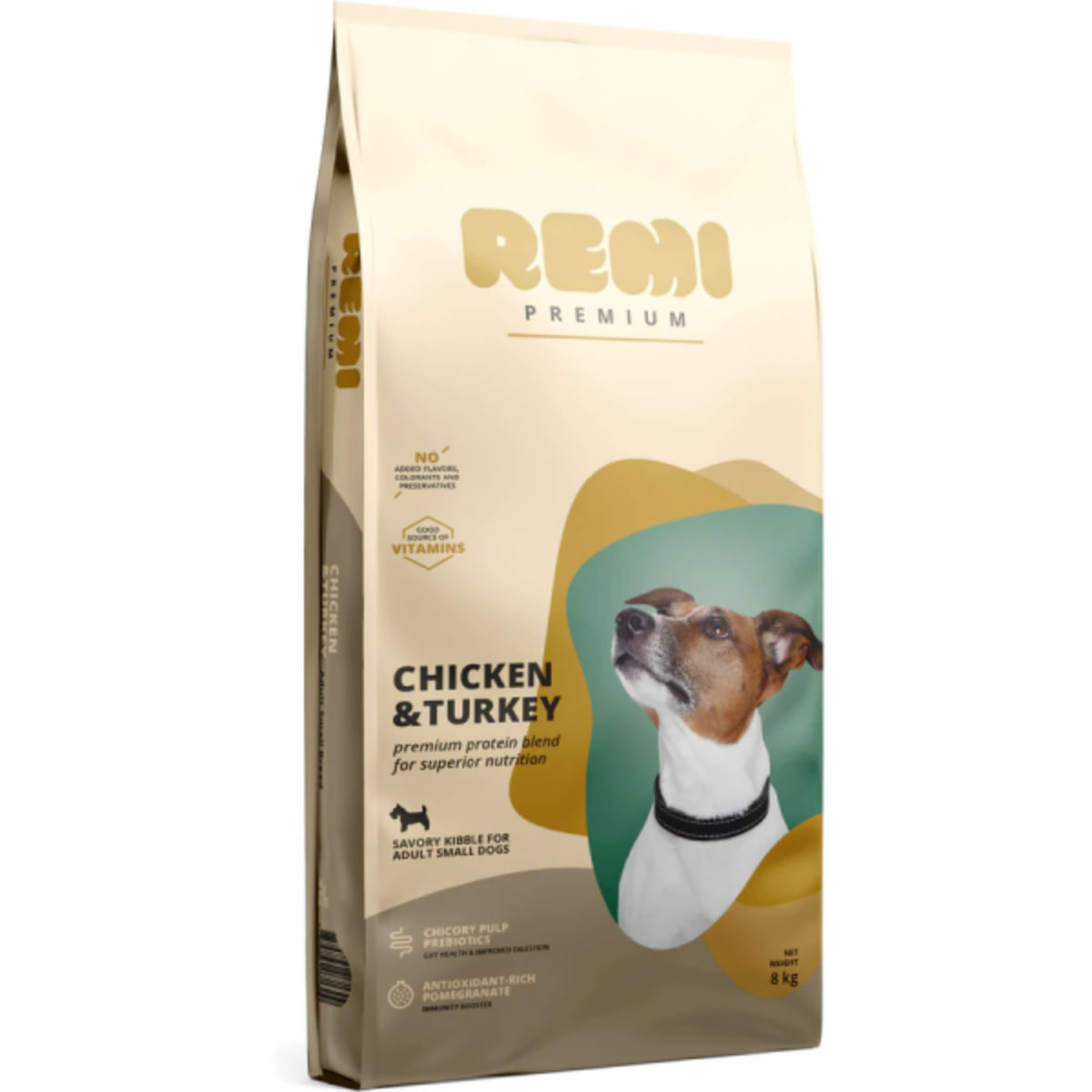 REMI PREMIUM Dog Small, XS-S, Pui și Curcan, hrană uscată câini, 8kg - poza 1