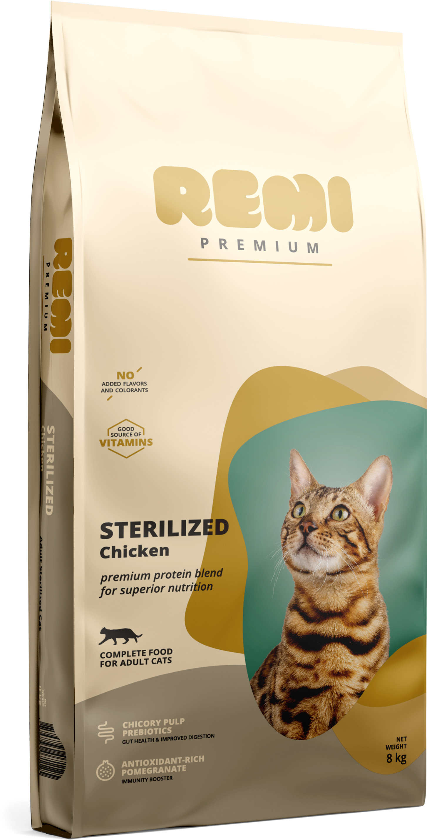 REMI Premium Hrană uscată pentru pisici sterilizate, cu Pui