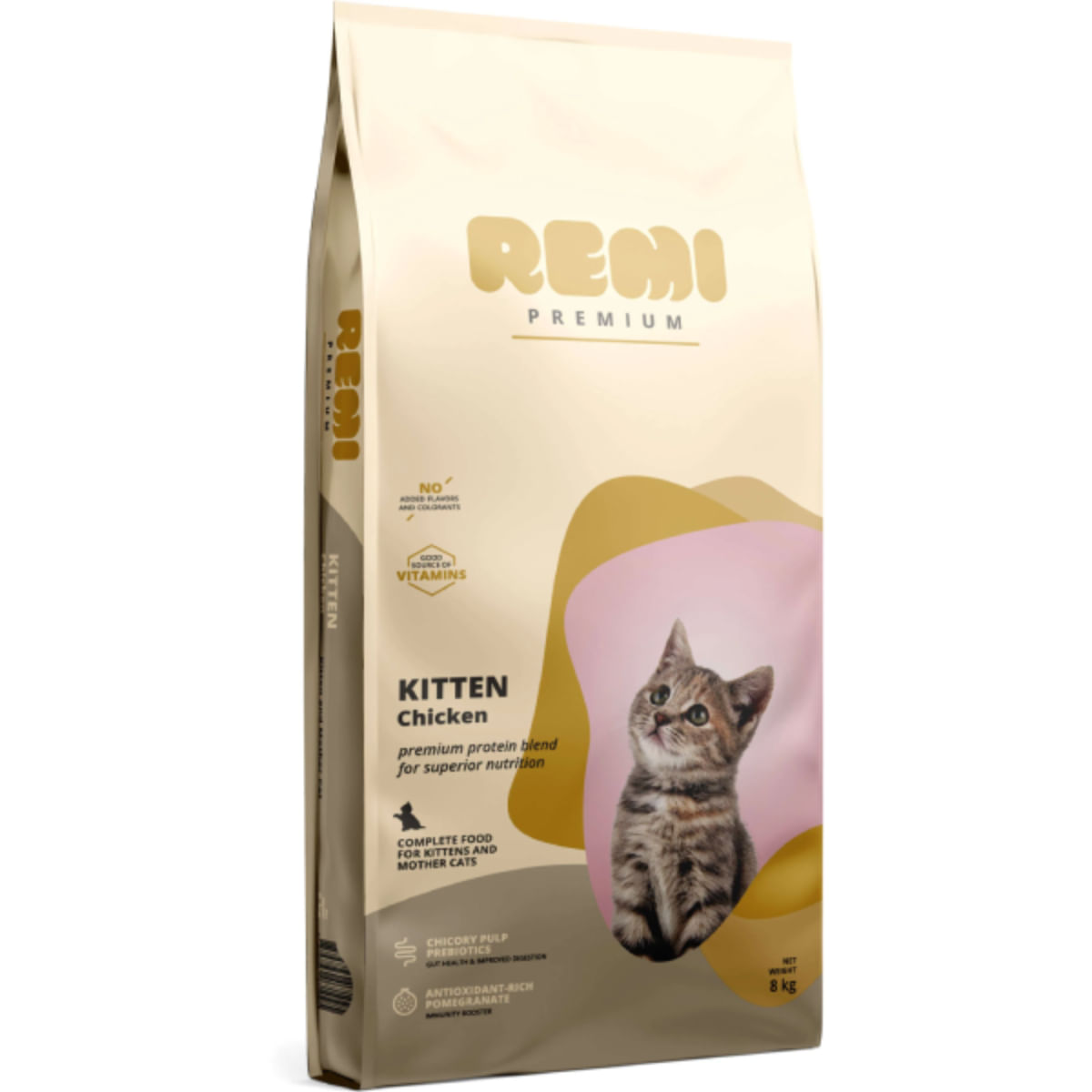 REMI PREMIUM Kitten, Pui, hrană uscată pisici junior, 8kg - poza 2