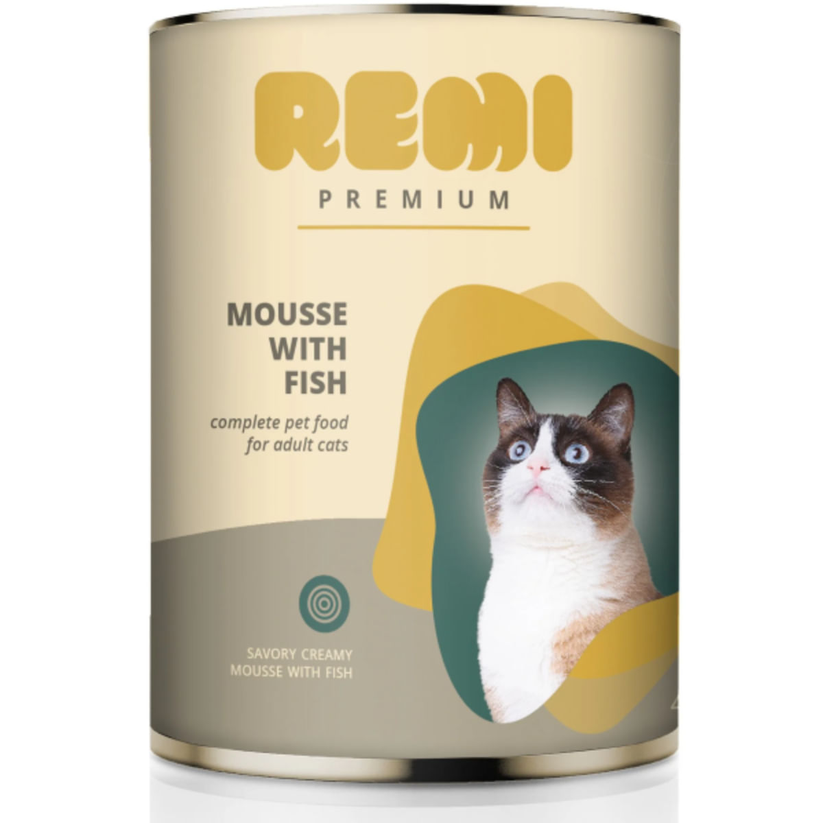 REMI PREMIUM, Pește, conservă hrană umedă pisici, (mousse), 400g - poza 1