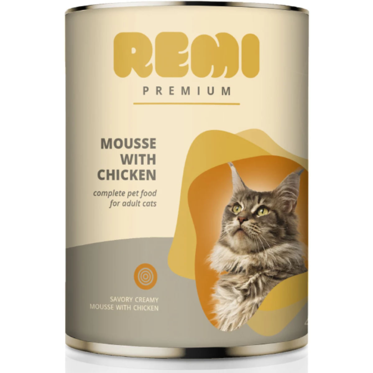 REMI PREMIUM, Pui, conservă hrană umedă pisici, (mousse), 400g - poza 1