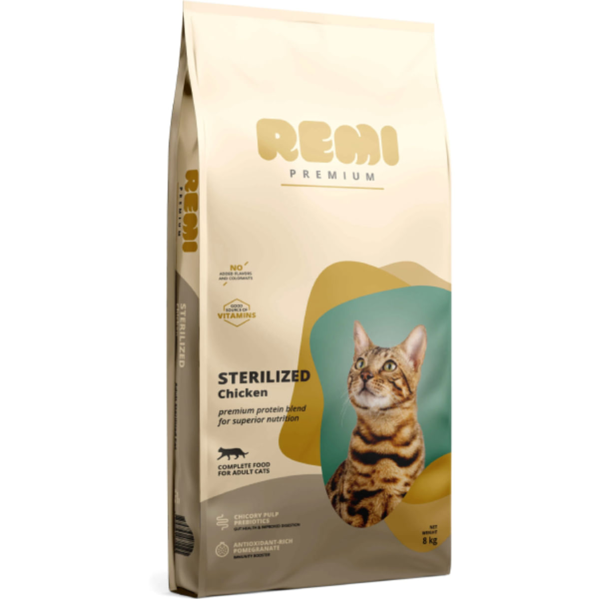 REMI PREMIUM Sterilized, Pui, hrană uscată pisici sterilizate, 8kg - poza 2