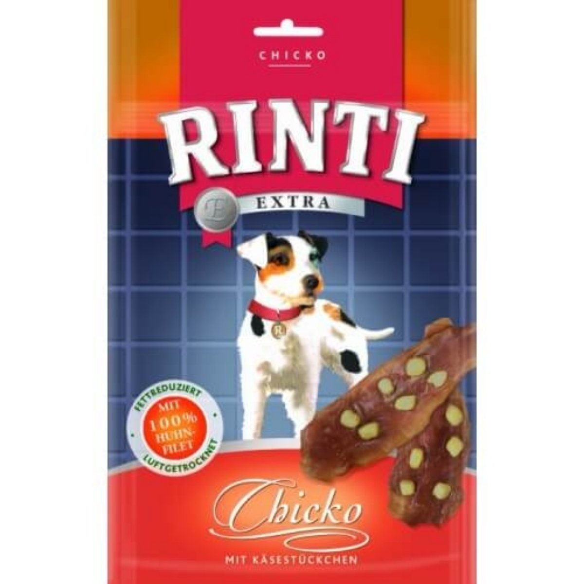 RINTI Chicko Plus, XS-XL, Pui și Brânză, punguță recompense fără cereale câini, deshidratat, 80g - poza 1