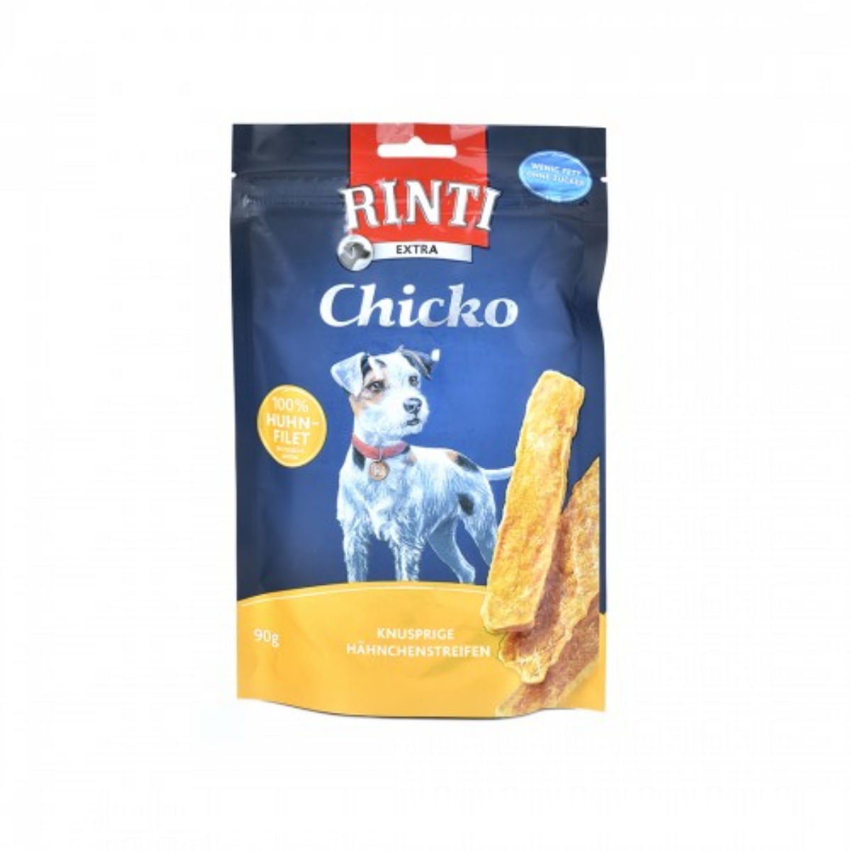 RINTI Chicko, XS-XL, Pui, punguță recompense fără cereale câini, deshidratat, 90g - poza 1