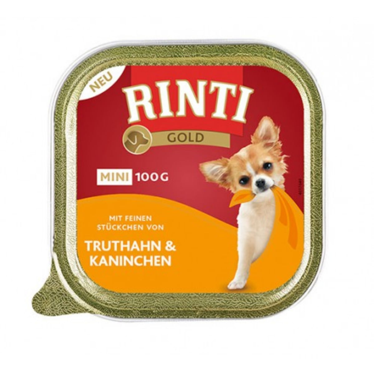 RINTI Gold, XS-S, Curcan și Iepure, conservă hrană umedă fără cereale câini, (pate), 100g - poza 2