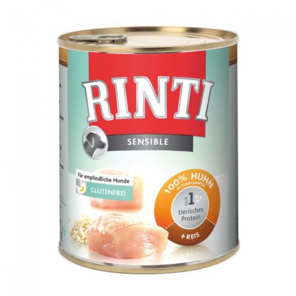 RINTI Sensible, XS-XL, Miel și Orez, conservă hrană umedă monoproteică câini, alergii, (în suc propriu), 400g - poza 2