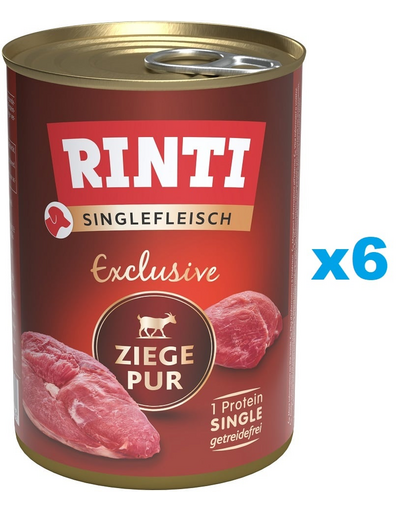 RINTI Singlefleisch Exclusive Goat Pure 6x400 g carne de capra, pentru caini