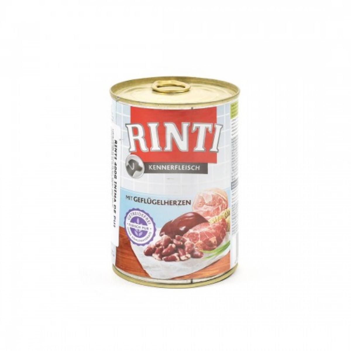 RINTI, XS-XL, Inimi de Pui, conservă hrană umedă fără cereale câini, (în suc propriu), 400g - poza 2