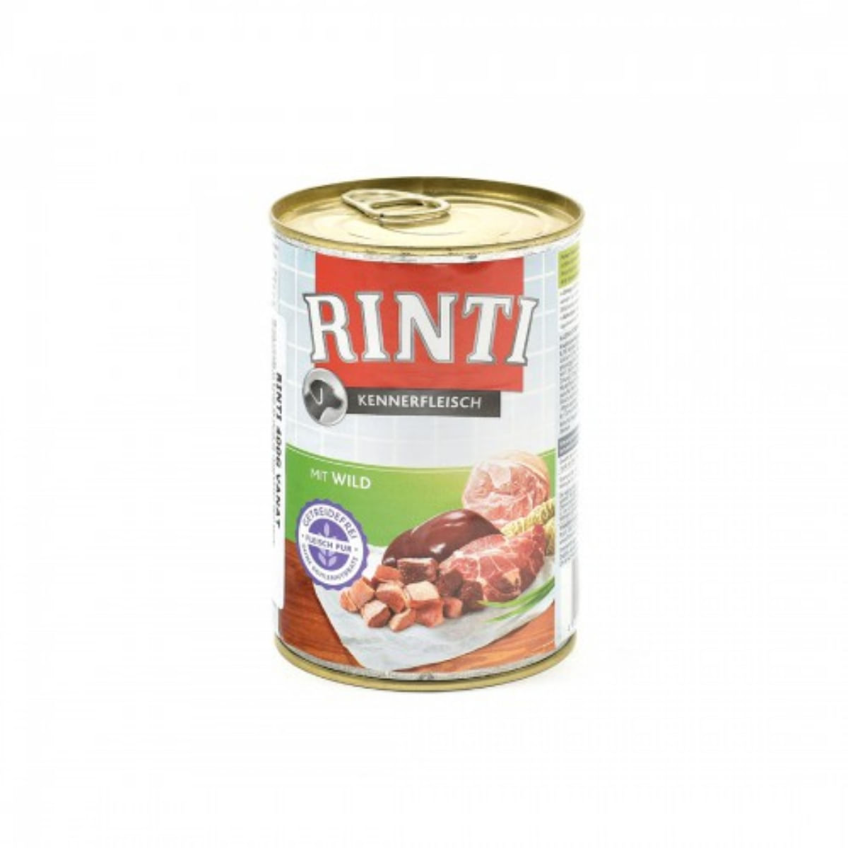 RINTI, XS-XL, Vânat, conservă hrană umedă fără cereale câini, (în suc propriu), 400g - poza 2