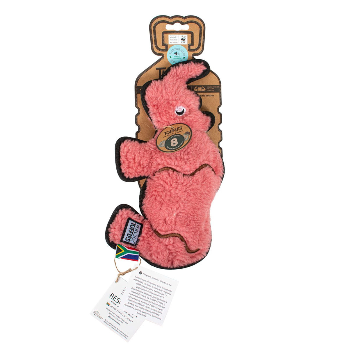 Rioncer Tuffles WWF, Jucărie pentru caini, din materiale reciclate, 30 x 16 cm Rioncer Tuffles WWF, Jucărie pentru caini, din materiale reciclate, 30 x 16 cm - poza 3