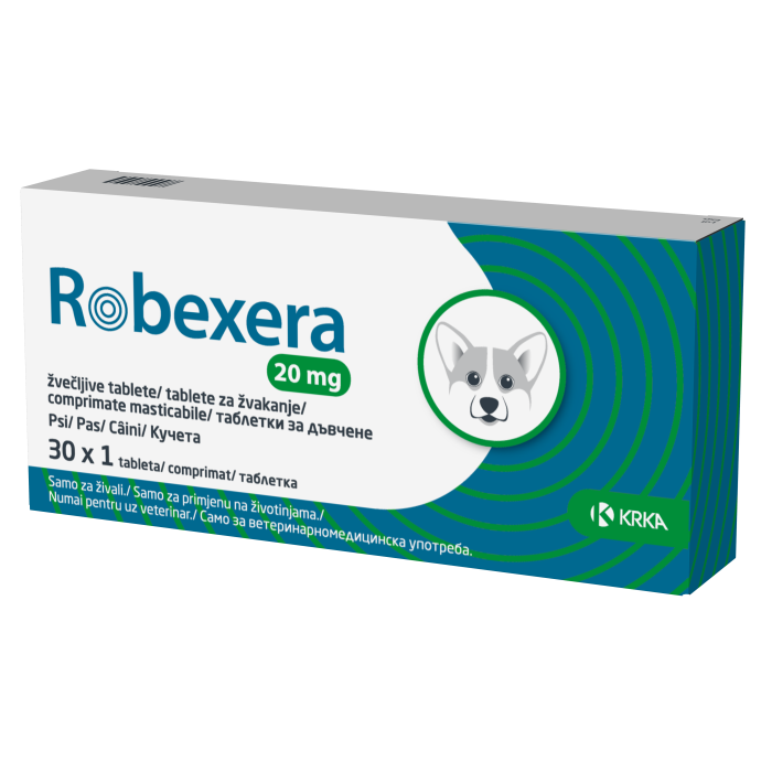 Robexera 20 mg comprimate masticabile pentru caini, 30 cp