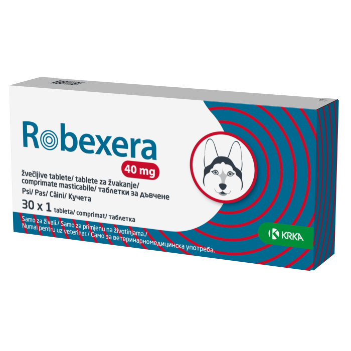 Robexera 40 mg comprimate masticabile pentru caini, 30 cp