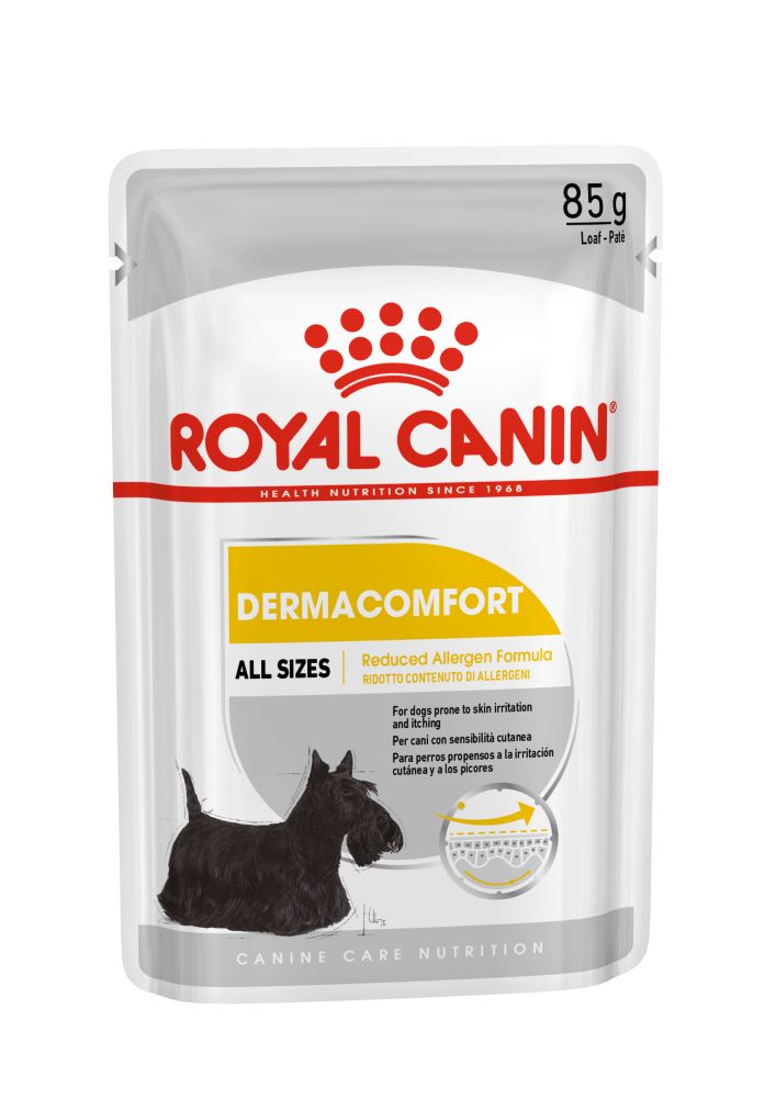 ROYAL CANIN Dermacomfort Adult, hrană umedă câini, prevenirea iritațiilor pielii, (pate), 85g - poza 3