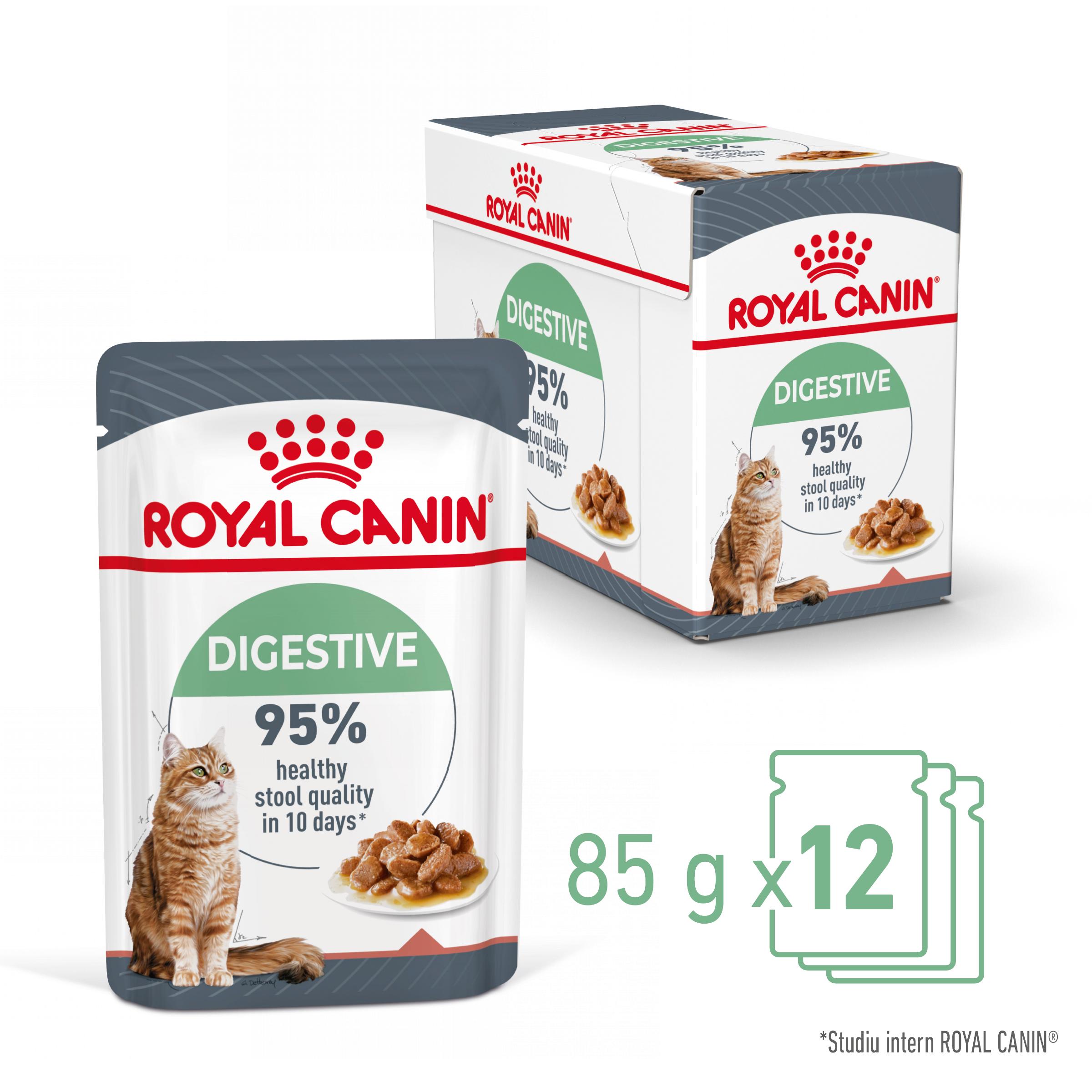 ROYAL CANIN Digest Sensitive Care Adult, hrană umedă pisici, confort digestiv, (în sos), bax, 85g x 12buc - poza 2