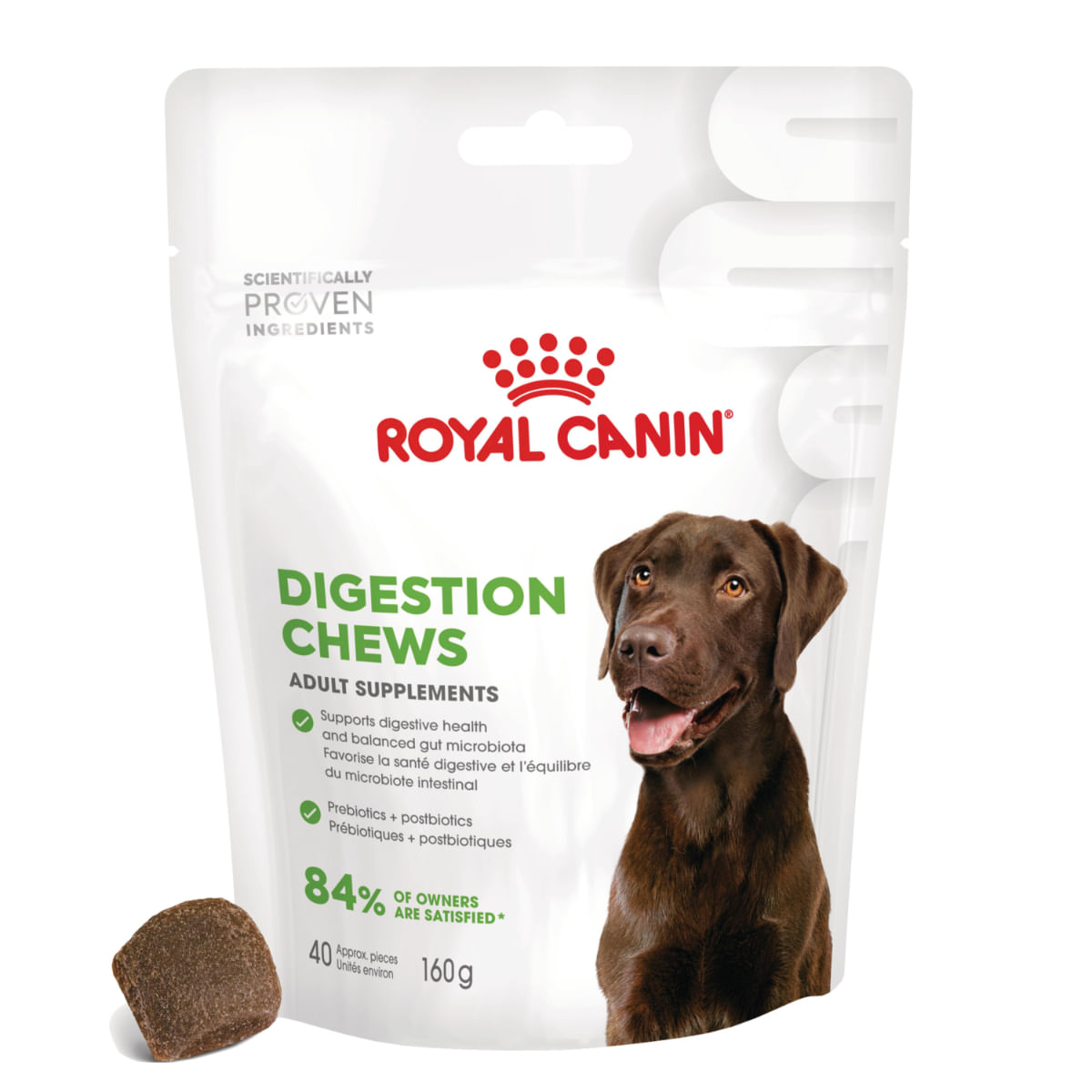 ROYAL CANIN Digestion Chews Adult Supplements, punguță recompense funcționale câini, sistem digestiv, 160g - poza 1