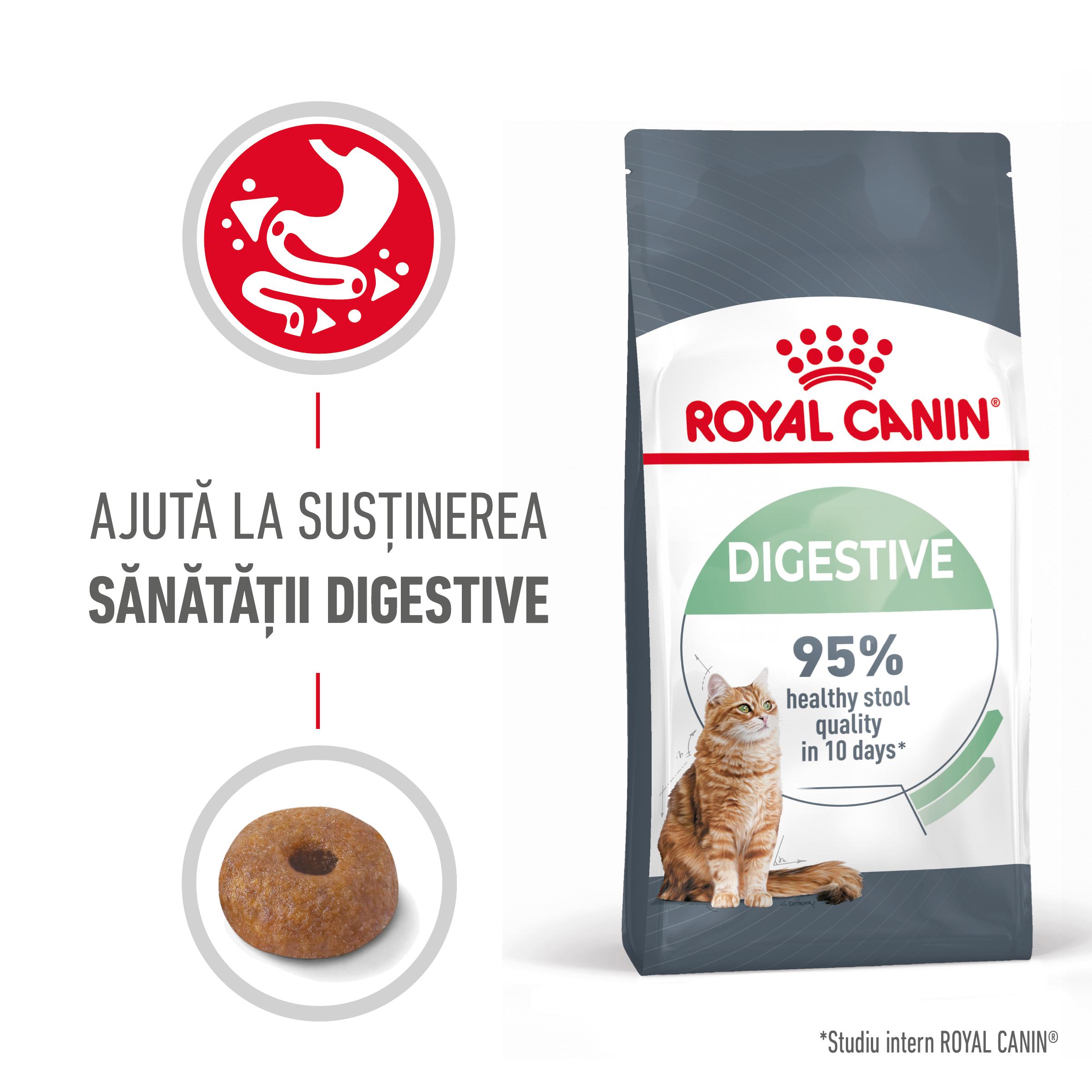 ROYAL CANIN Digestive Care Adult, hrană uscată pisici, confort digestiv, 10kg - poza 2