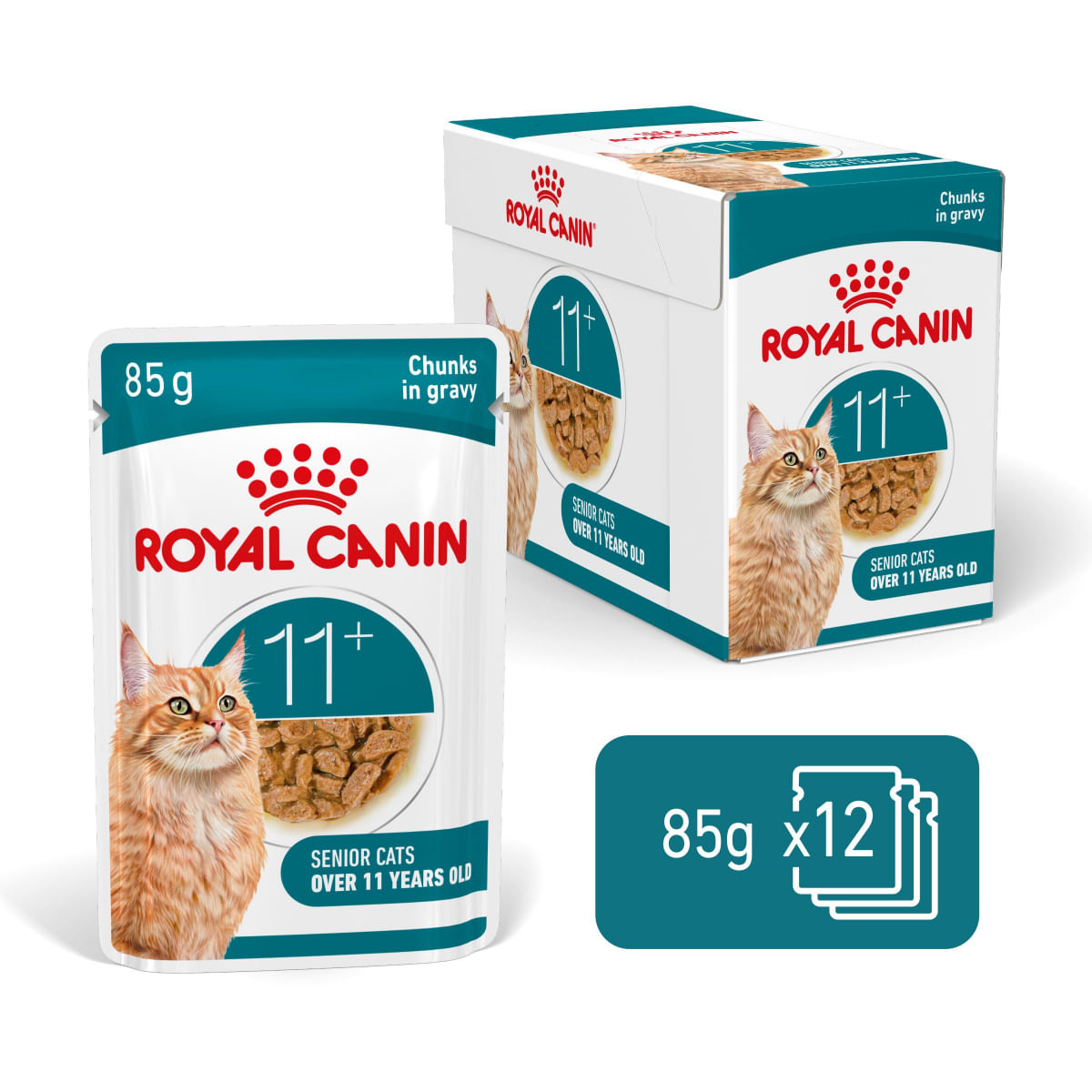 ROYAL CANIN Feline Health Nutrition Healthy Ageing 11+, plic hrană umedă pisici senior, (în sos), bax, 85g x 12buc - poza 3