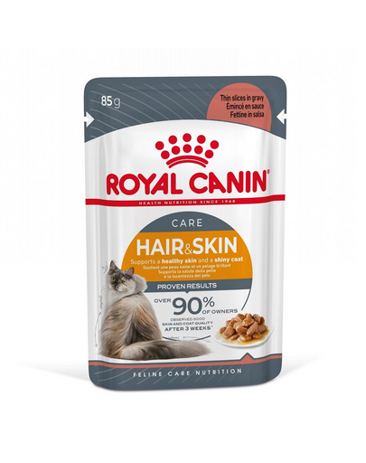 ROYAL CANIN Hair&Skin 24x85 g hrana umeda in sos pisica pentru piele si blana sanatoase
