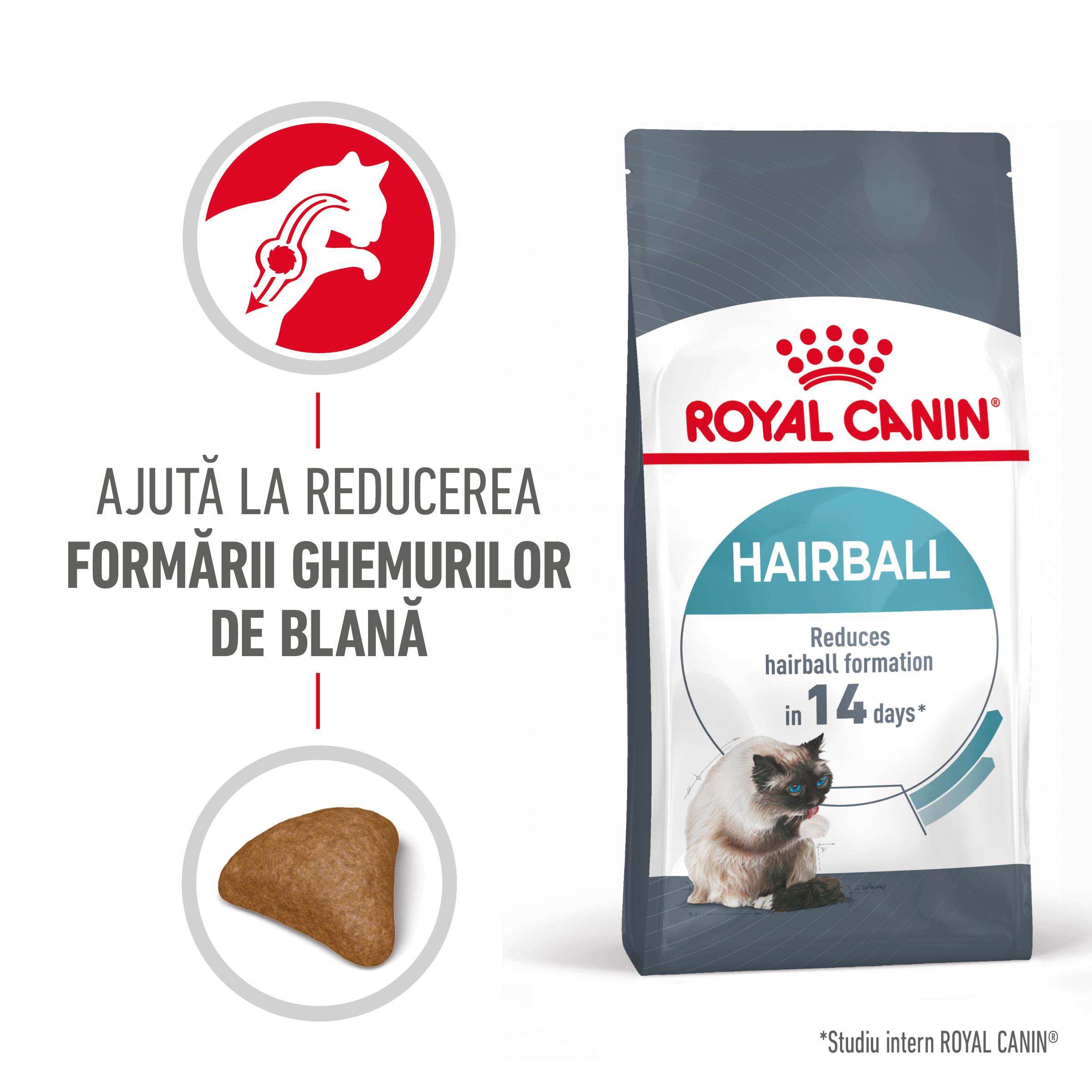 ROYAL CANIN Hairball Care Adult, hrană uscată pisici, limitarea ghemurilor de blană, 10kg - poza 2
