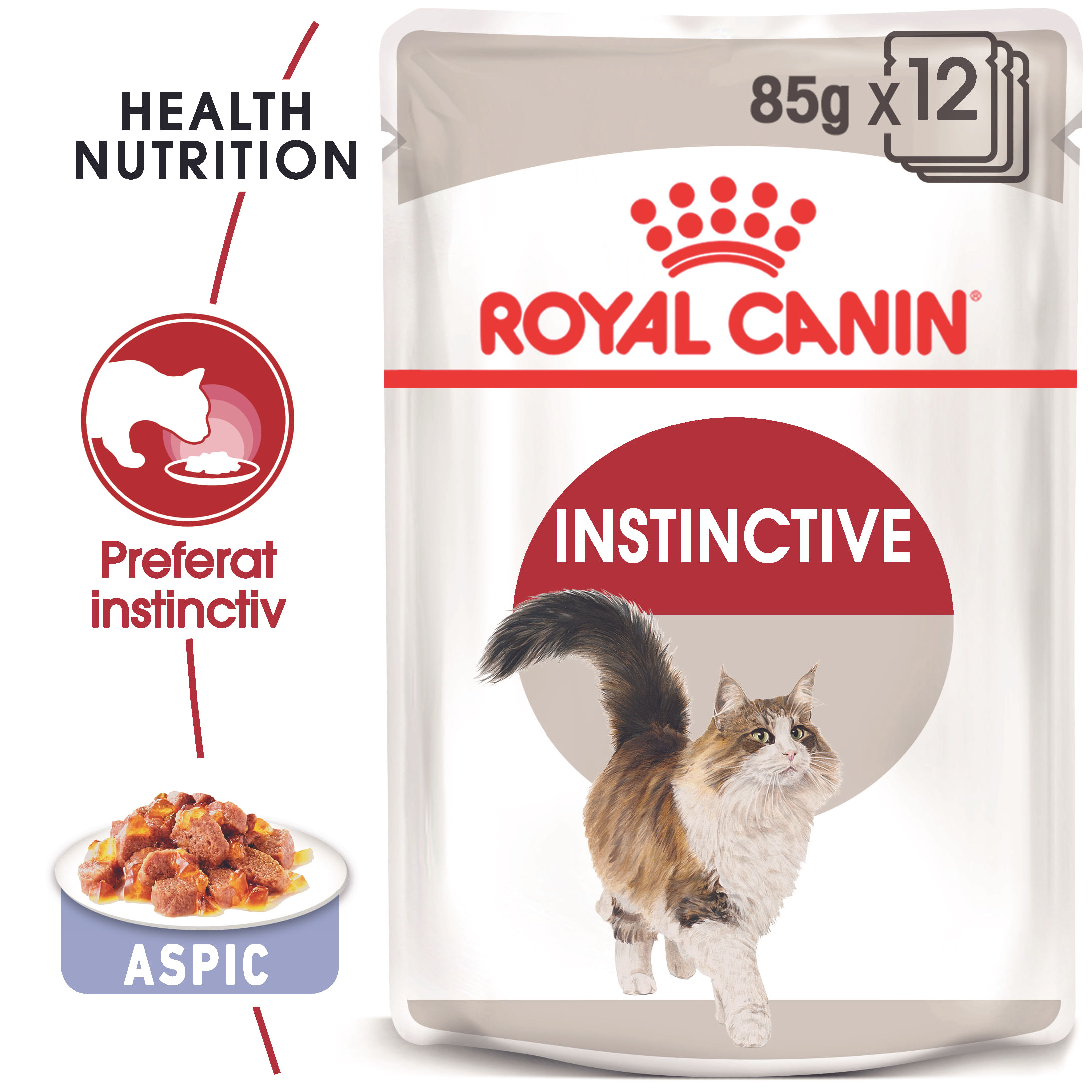 ROYAL CANIN Instinctive Adult, hrană umedă pisici, (în aspic), bax, 85g x 12buc - poza 2