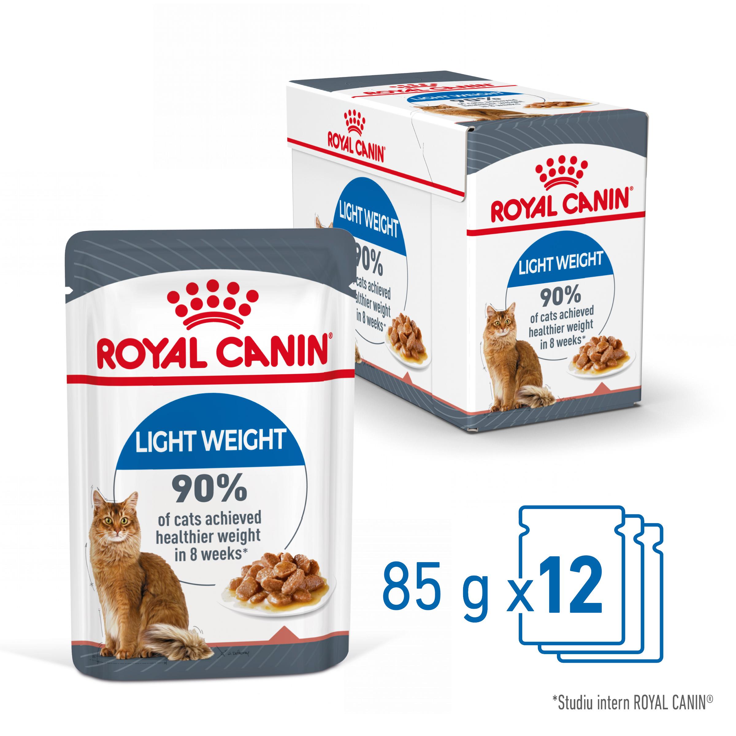 ROYAL CANIN Light Weight Care Adult, hrană umedă pisici, limitarea creșterii în greutate, (în sos), bax, 85g x 12buc - poza 1