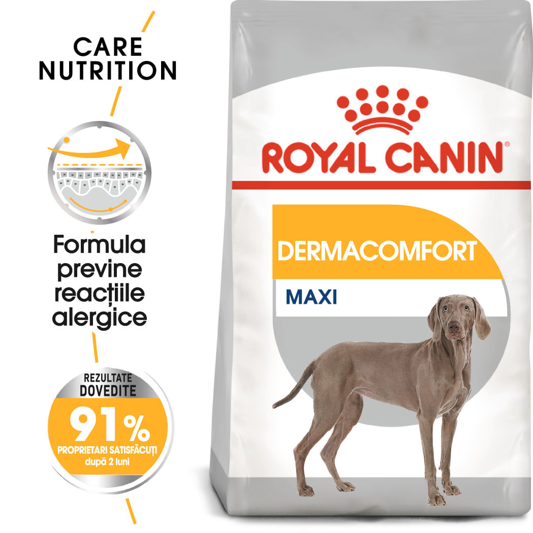ROYAL CANIN Maxi Dermacomfort, hrană uscată câini, prevenirea iritațiilor pielii, 12kg - poza 2