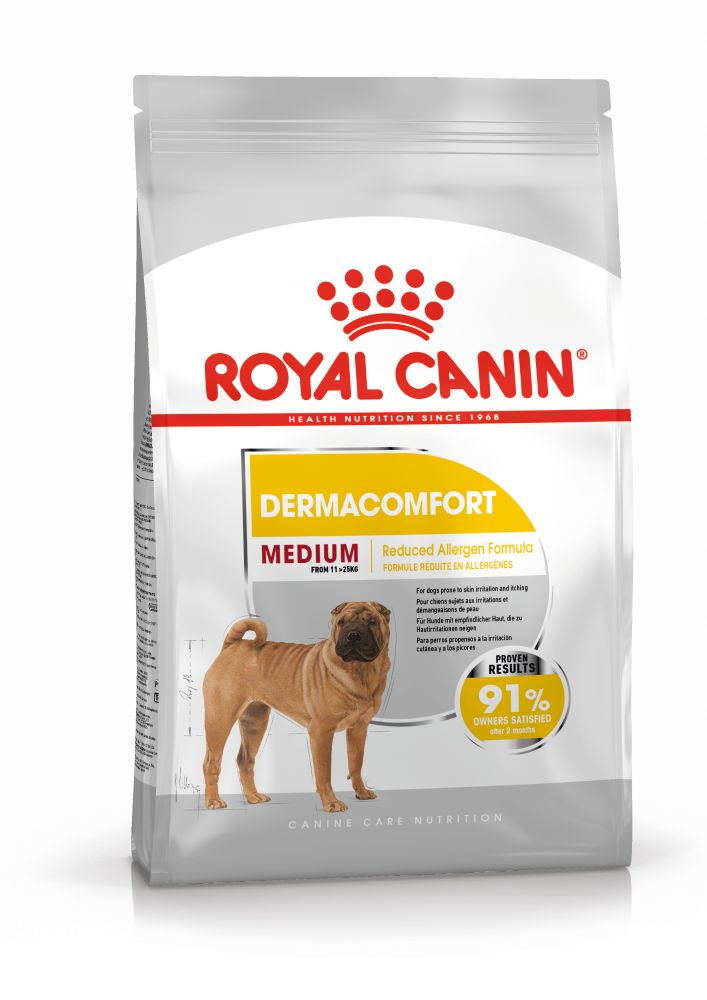 ROYAL CANIN Medium Dermacomfort, hrană uscată câini, prevenirea iritațiilor pielii, 12kg - poza 3