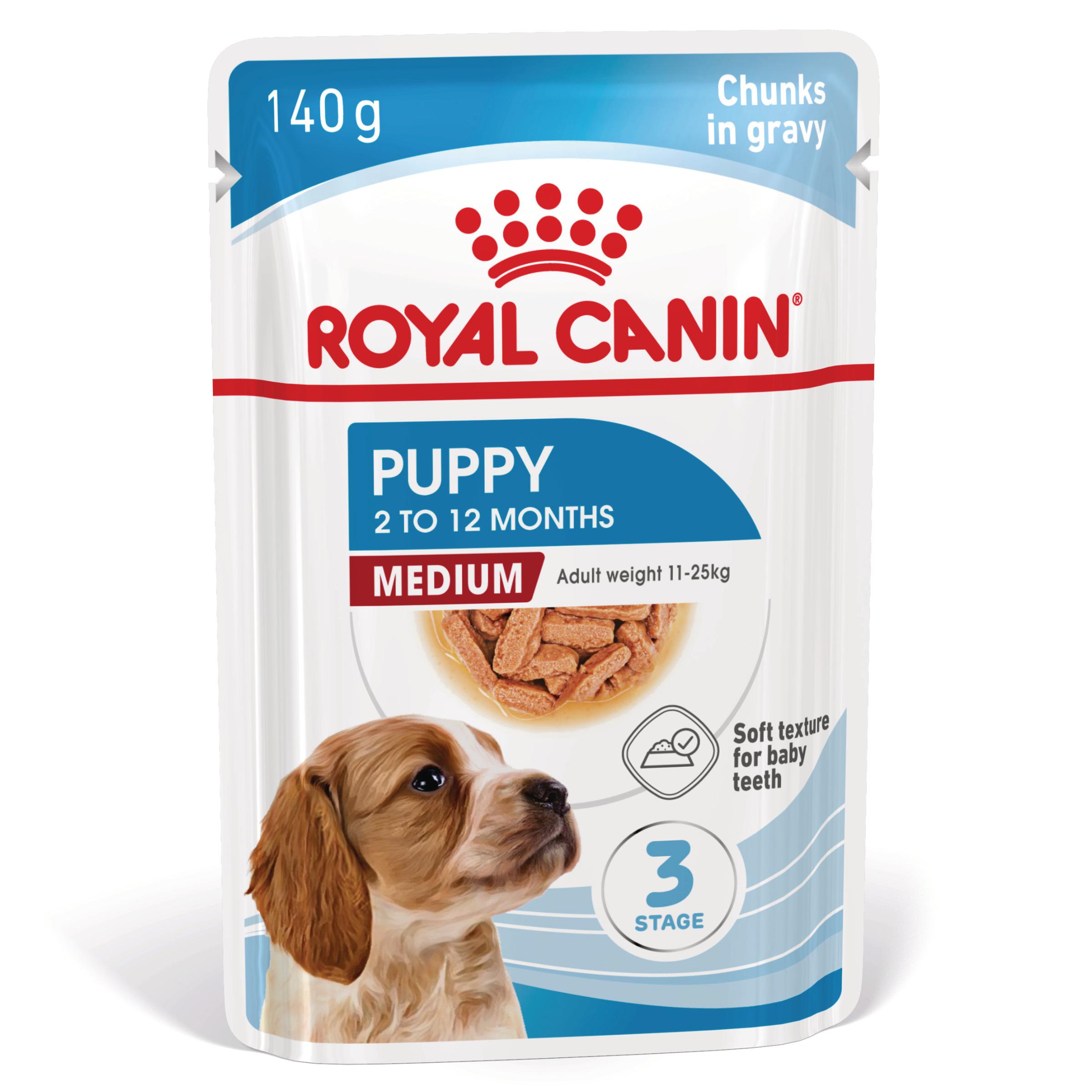 ROYAL CANIN Medium Puppy, hrană umedă câini junior, (în sos), 140g - poza 1