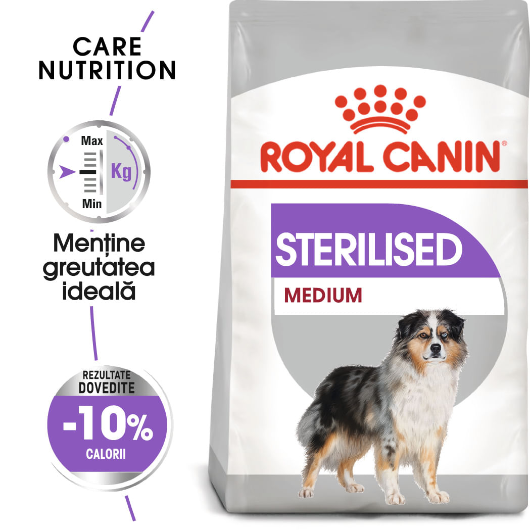ROYAL CANIN Medium Sterilised Adult, hrană uscată câini sterilizați, 3kg - poza 1