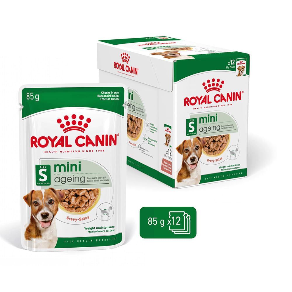 ROYAL CANIN Mini Ageing, hrană umedă câini senior, (în sos), bax, 85g x 12buc - poza 1
