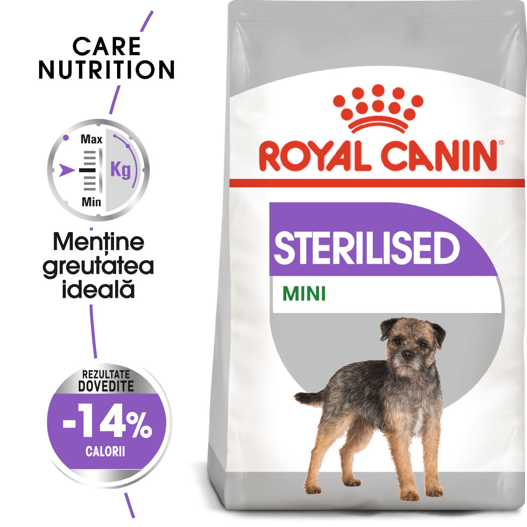 ROYAL CANIN Mini Sterilised Adult, hrană uscată câini sterilizați, 8kg - poza 1
