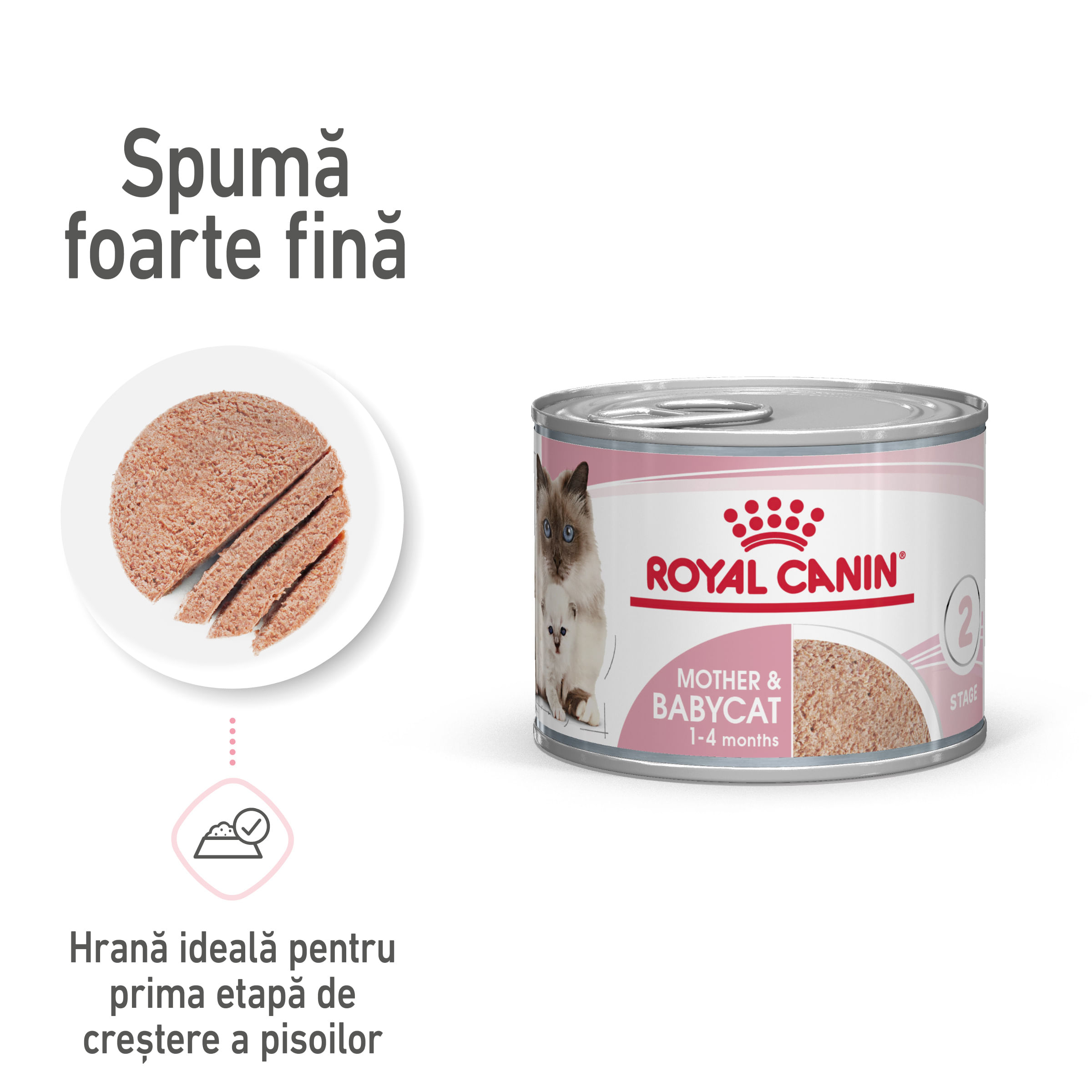 ROYAL CANIN Mother & BabyCat, hrană umedă pisici, mama și puiul, (mousse), 195g - poza 1