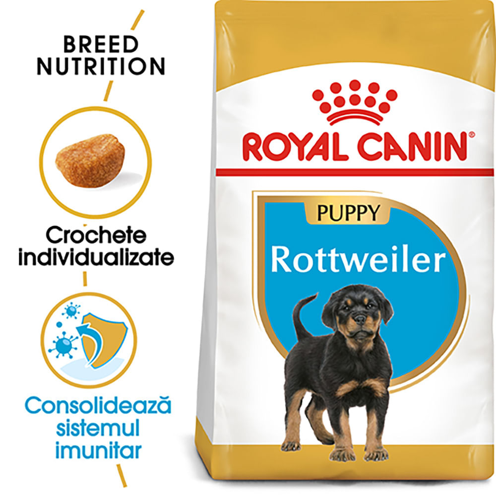 ROYAL CANIN Rottweiller Puppy, hrană uscată câini junior, 12kg - poza 1